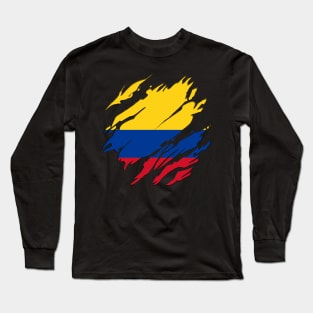 Proud Colombia Flag, Colombia gift heritage, Colombian girl Boy Friend Long Sleeve T-Shirt